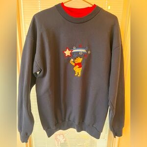 Disney Navy Crewneck Sweater with Pooh and Stars